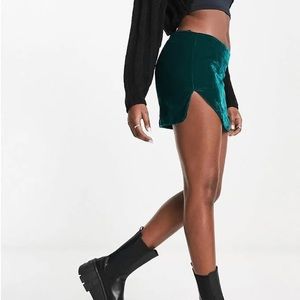 Free people mini skirt size 6 green